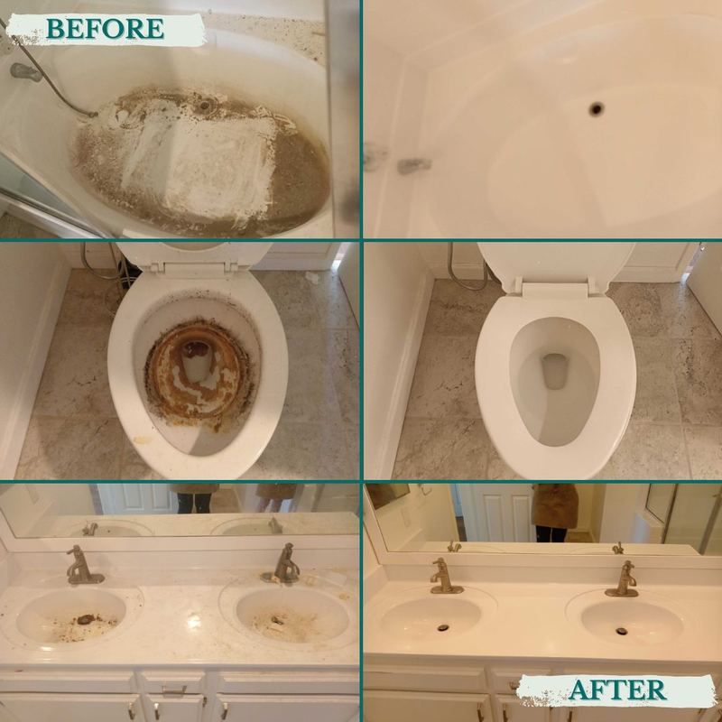Before and after: Full bathroom deep clean