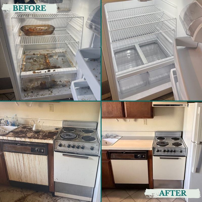 Before and after: Inside the fridge for move-out