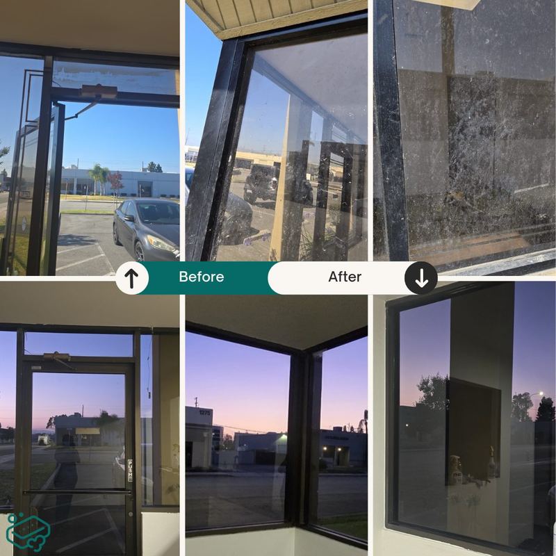 Before and after: Storefront glass detailed before opening