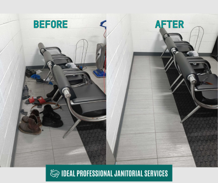 before and after professional janitorial cleaning results