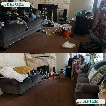 Professional living room deep cleaning service completed by local house cleaning team
