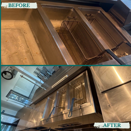 before and after commercial surface cleaning results