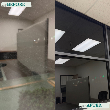 before and after commercial interior cleaning results